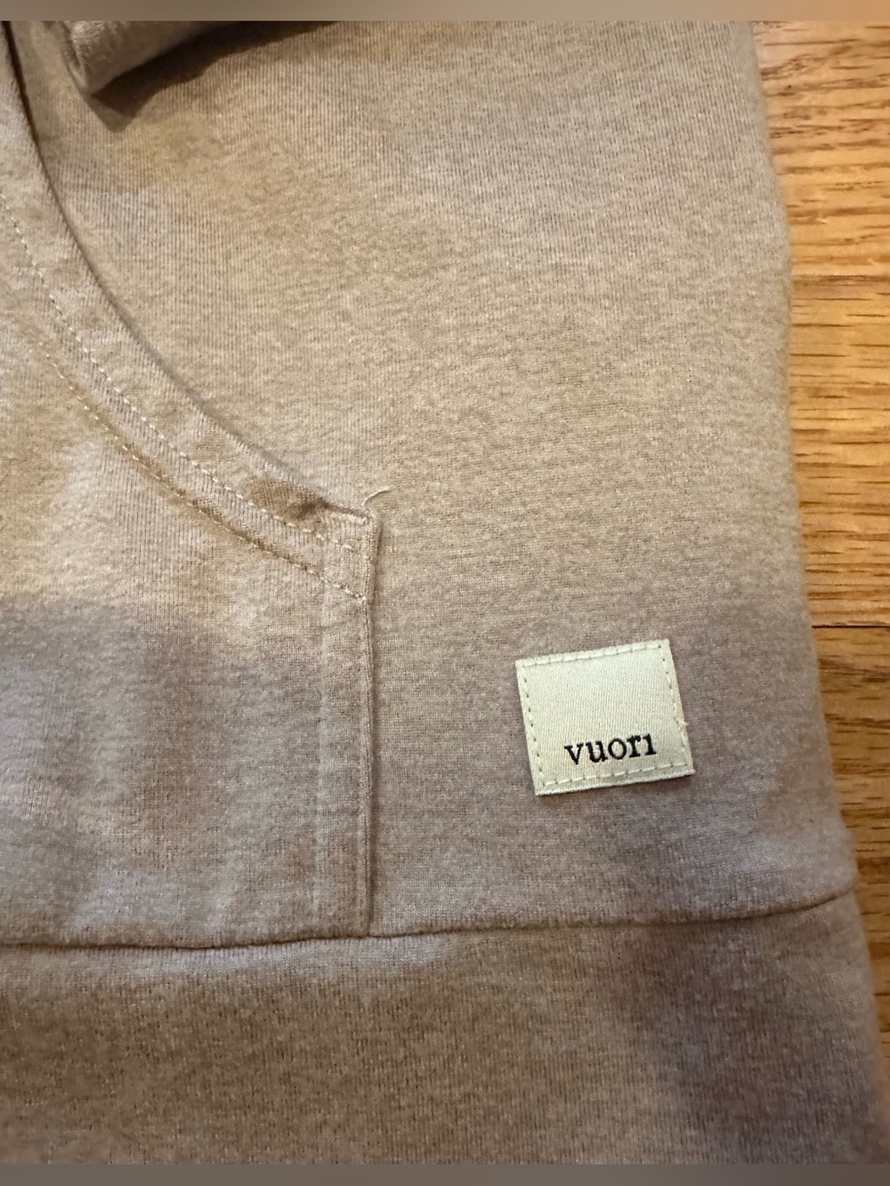 Vuori Womens Zip Up Hoodie Med Dusty Pink Tan Athletic Lightweight Stretch Zipup - Picture 4 of 10